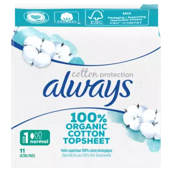 Гигиенические прокладки, 11 шт./1 упаковка. Always Cotton protection