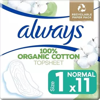 Гигиенические прокладки Always Cotton Protection Ultra Normal с крыльями, 11 подушечек