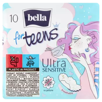 Гигиенические прокладки Sensitive, 10 шт./1 упаковка. Bella For teens