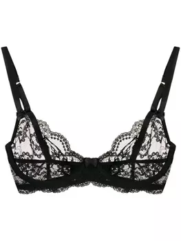 Gilda & Pearl кружевной бюстгальтер на косточках, черный
