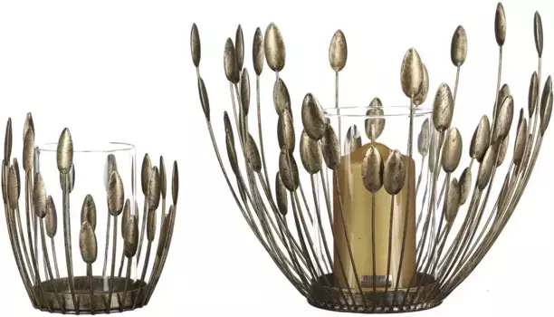 GILDE фонарь "Trevi", (1 шт.), со стеклянной вставкой, металл, высота ок. 27 см 30,00х27,00х30,00 см, цвет goldfarben