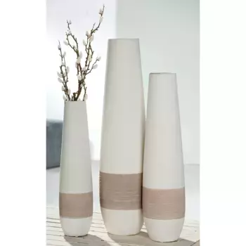 GILDE Напольная ваза «Ваза «Ольвия»», (1 шт.), коричневый/кремовый