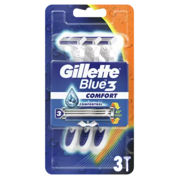 Gillette Blue3 Comfort мужские бритвы, 3 шт/1 упаковка