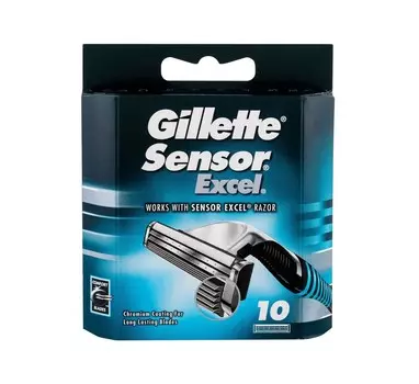 Gillette, Excel Sensor, бритвенные лезвия, 10 шт