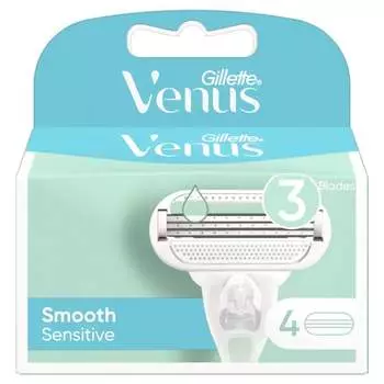 Gillette Лезвие Venus Smooth Sensitive 4'S , Blue