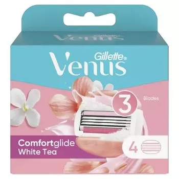 Gillette Лезвия для белого чая Venus Comfortglide 4'S , Pink