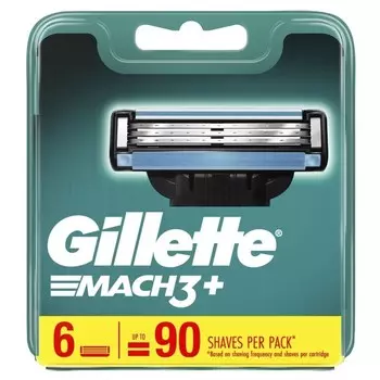 Gillette Mach3 Blade 6 'S, Blue