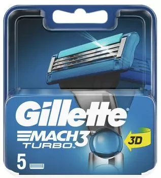 Gillette Mach3 Turbo картриджи для бритвы, 1 шт.