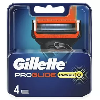 Gillette, Proglide Power, сменные лезвия для бритвы, 4 шт