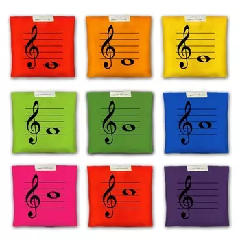 Гимнастические мешки Аксон НАБОР БЛАНТОВОК СО СКРИПИЧНЫМ ключом на нотоносце Akson