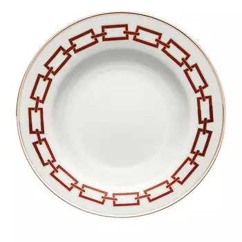 Ginori 1735 Цепочки для суповых тарелок в форме ампира, красный