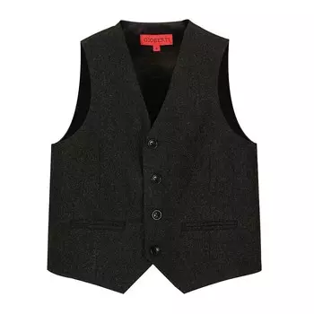 Gioberti Детский твидовый клетчатый жилет для делового костюма, цвет Solid Charcoal