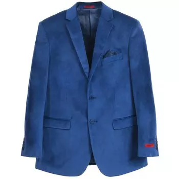Gioberti Мужской деловой пиджак из супермягкого бархата, цвет Royal Blue