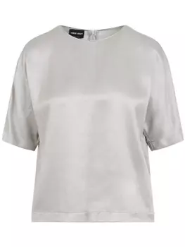 Giorgio Armani атласная блузка, серый