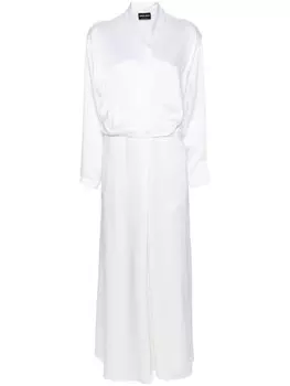 Giorgio Armani атласное платье, белый