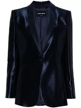 Giorgio Armani атласный пиджак, синий