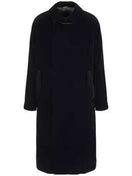 Giorgio Armani бархатное пальто, черный