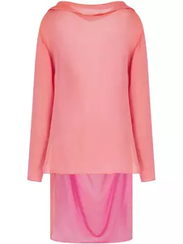 Giorgio Armani блузка с драпировкой, розовый