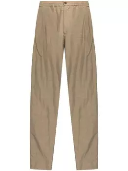 Giorgio Armani брюки из парусины с одной вытачкой, нейтральный цвет