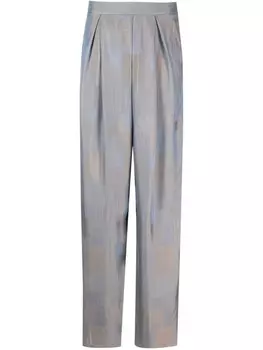 Giorgio Armani брюки палаццо с принтом, синий