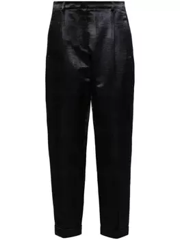 Giorgio Armani брюки в ломаную клетку, черный