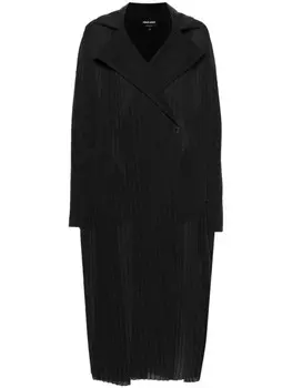 Giorgio Armani длинный плиссированный тренч из джерси, серый