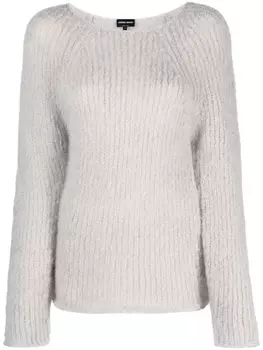 Giorgio Armani джемпер крупной вязки, серый