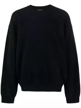 Giorgio Armani фетровый джемпер, синий