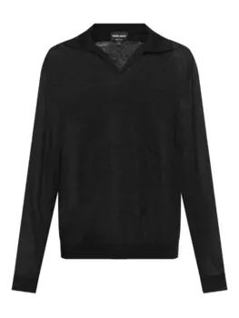Giorgio Armani fine-knit Футболка, черный