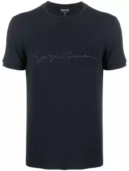Giorgio Armani футболка с принтом, синий