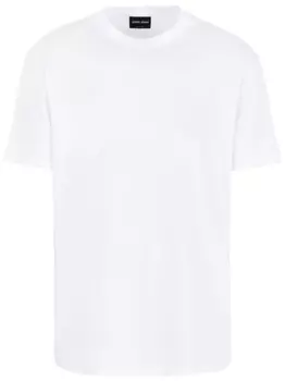 Giorgio Armani футболка с вышитой монограммой, белый