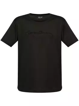 Giorgio Armani футболка с вышитым логотипом, черный