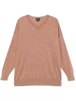 Giorgio Armani футболка тонкой вязки, коричневый