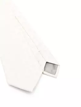 Giorgio Armani галстук с логотипом-жаккардом, серебристый