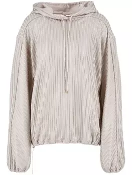 Giorgio Armani худи в рубчик с эластичными манжетами, нейтральный цвет