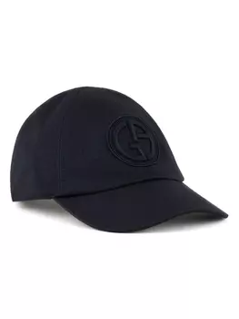 Giorgio Armani кепка с вышитым логотипом, синий