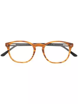 Giorgio Armani классические очки в квадратной оправе, коричневый