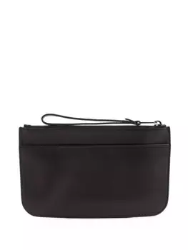 Giorgio Armani кожаный держатель карт с тисненым логотипом, черный