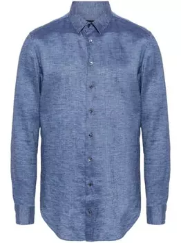 Giorgio Armani льняная рубашка, синий