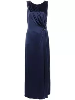 Giorgio Armani макси-платье со стразами, синий