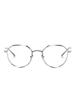 Giorgio Armani очки в геометричной оправе с прозрачными линзами, серый