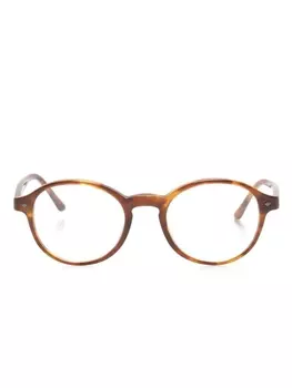 Giorgio Armani очки в круглой оправе, коричневый