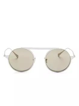 Giorgio Armani очки в круглой оправе, серебристый
