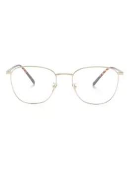 Giorgio Armani очки в квадратной оправе с логотипом, коричневый