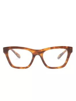 Giorgio Armani очки в прямоугольной оправе черепаховой расцветки, коричневый