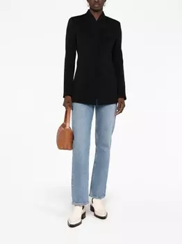 Giorgio Armani однобортный блейзер, черный