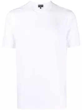 Giorgio Armani однотонная футболка с круглым вырезом, белый