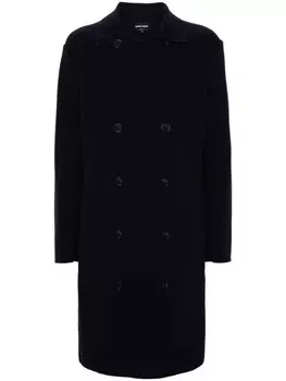 Giorgio Armani пальто из джерси, синий