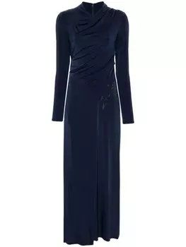 Giorgio Armani платье с цветочной аппликацией, синий