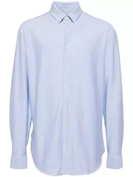 Giorgio Armani полосатая рубашка облегающего кроя, синий